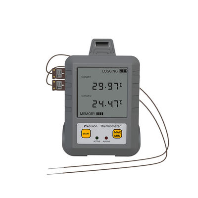 Attrezzatura di prova della temperatura termometro digitale a doppio canale con termoparte di tipo K
