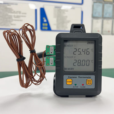 Attrezzatura di prova della temperatura termometro digitale a doppio canale con termoparte di tipo K