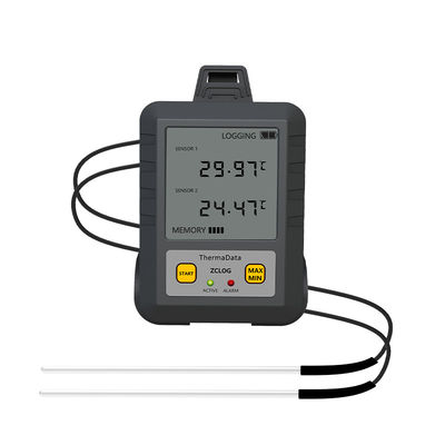 ODM Supporto alimentare Medicina di stoccaggio frigorifero Temperatura Monitor doppio canale RTD Platino Resistenza Data Logger