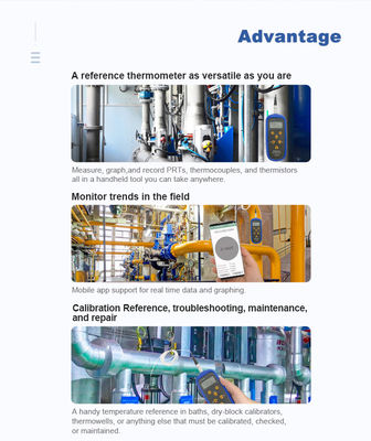 Termometro di riferimento di taratura della temperatura per il tipo industriale impermeabile NTC PRT TC-K TC-T