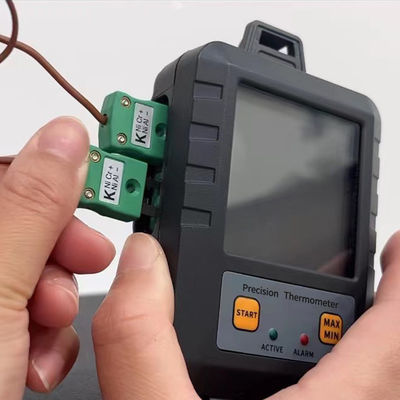 Controllo di alta precisione K-Type -270-1372 Gradi Electronic Digital Dual Channel Temperature Testing