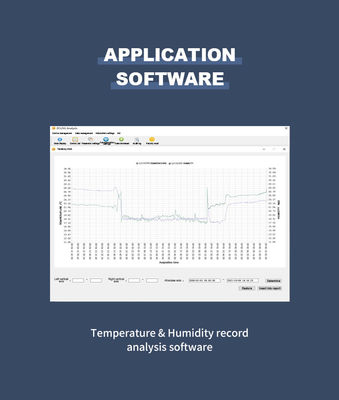 Industria farmaceutica Display LCD WIFI Registratore di dati di temperatura e umidità con sensore 97*72*31mm