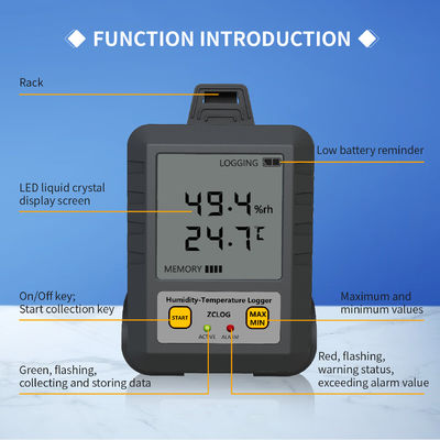 Industria farmaceutica Display LCD WIFI Registratore di dati di temperatura e umidità con sensore 97*72*31mm