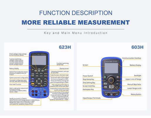 Due canali indipendenti Input Output Process Calibrator 208*95*45mm 610g 0.01% Accuratezza